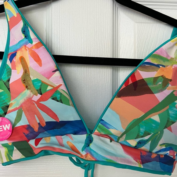 New! Maaji reversible aquatic allure bikini top tropical floral 14447 - Picture 16 of 16